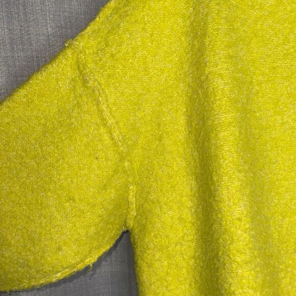The Free People Womens M Citron Moira Slouchy Boucle Tunic Sweater Oversized Top - Picture 8 of 9
